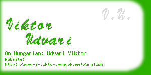 viktor udvari business card